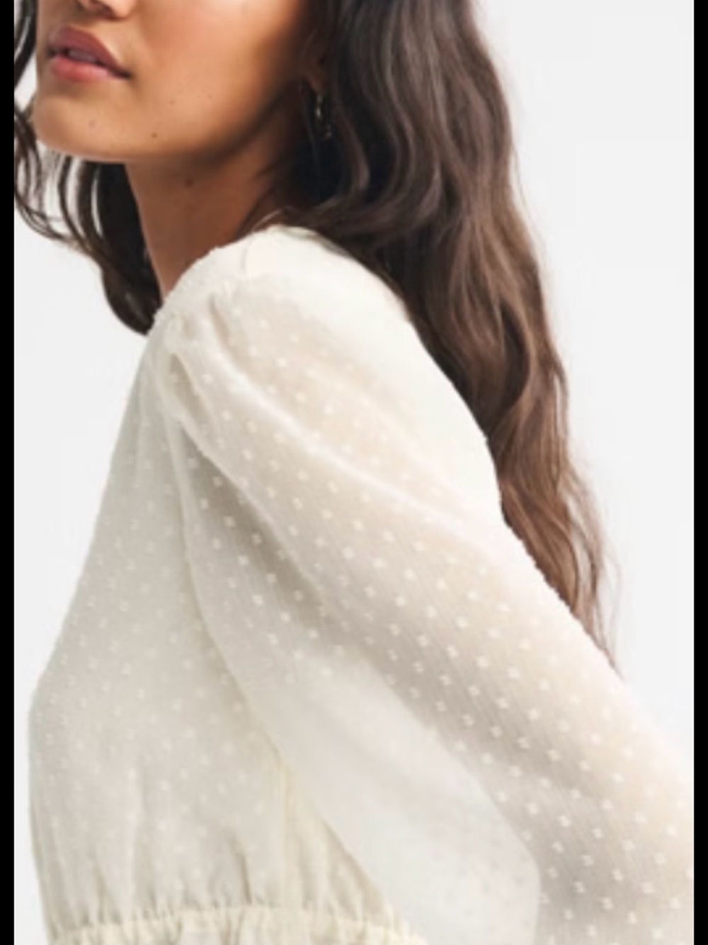 Aqua white swiss dot wrap blouse